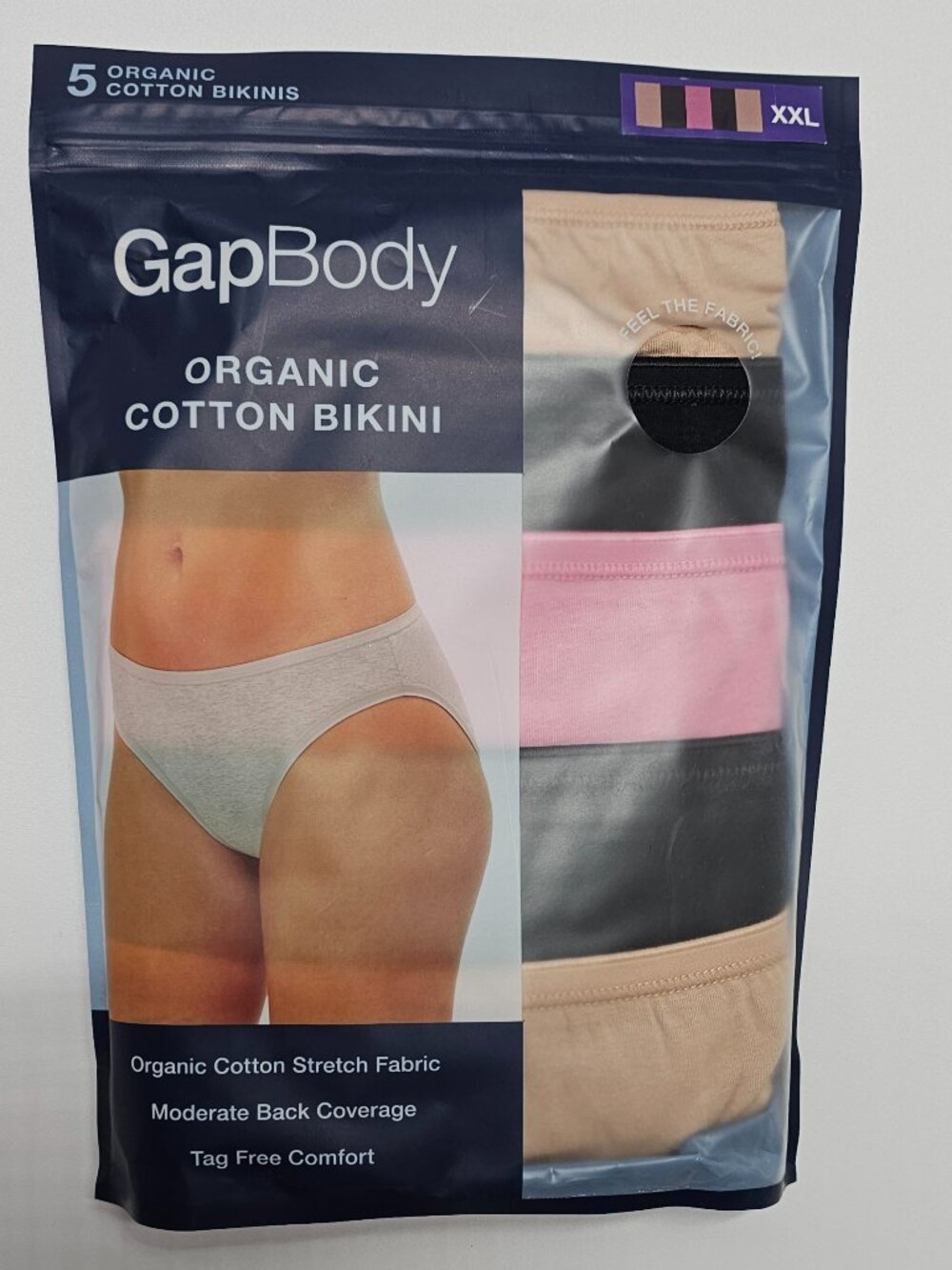 GapBody Women's 5 Pack Organic Cotton Stretch Bikini Size XXL - Picture 3 of 4